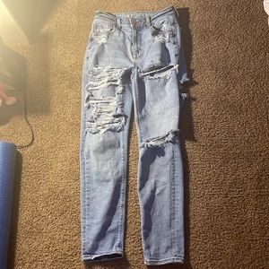 high rise stretch American eagle jeans. size 0
